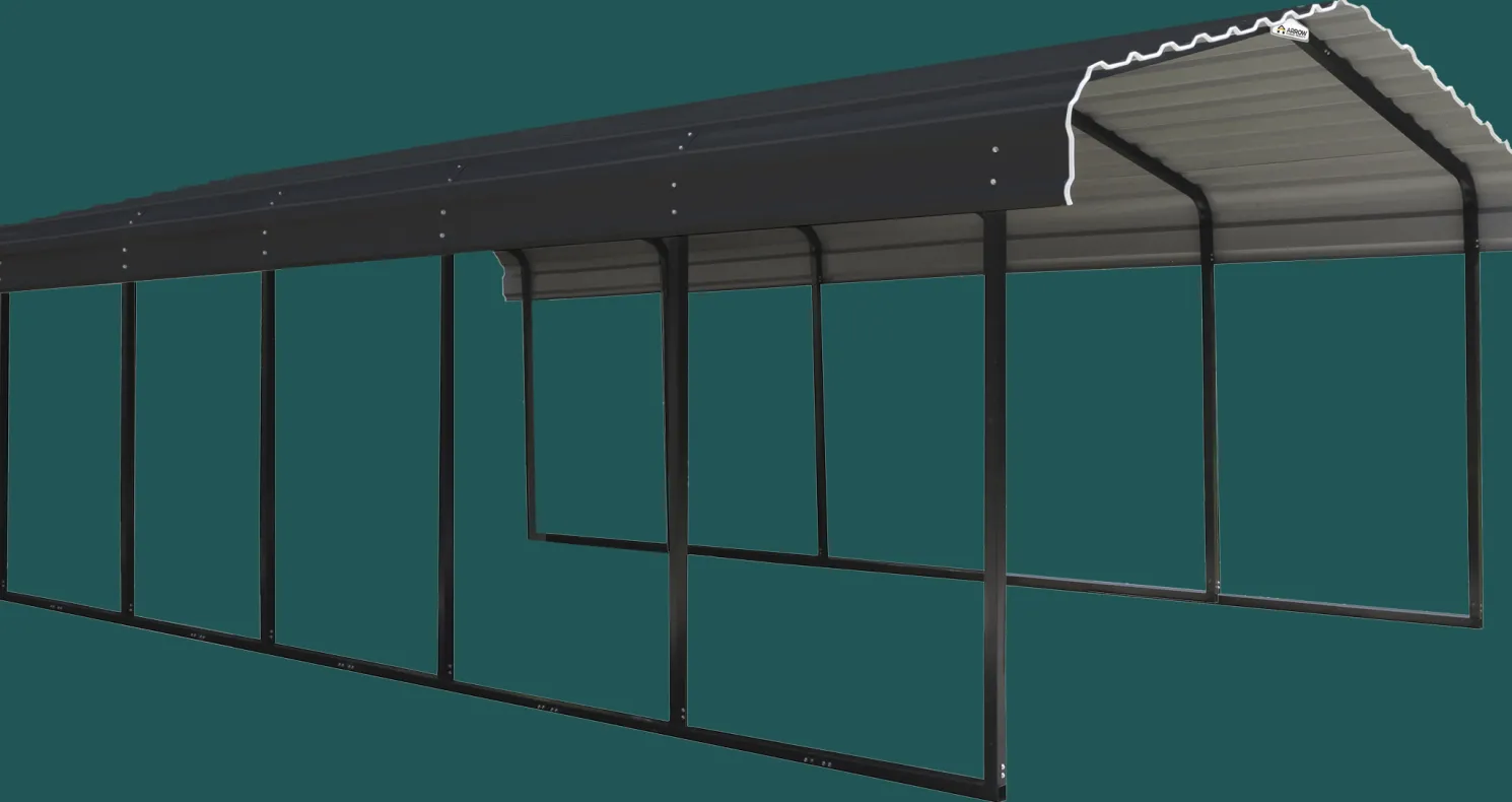 Arrow 12 x 24 x 7 ft Charcoal Carport