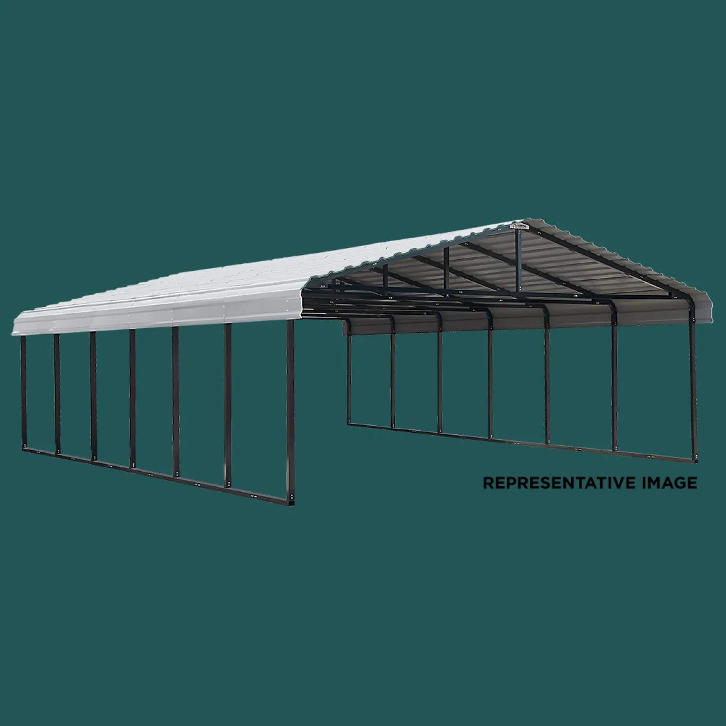 Arrow Carport, 20 ft. x 42 ft. x 7 ft. Eggshell