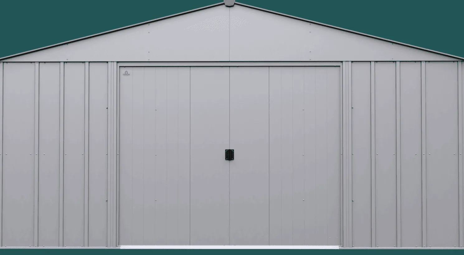 Arrow Classic 14 x 14 x 7 ft Flute Grey Steel Storage Shed
