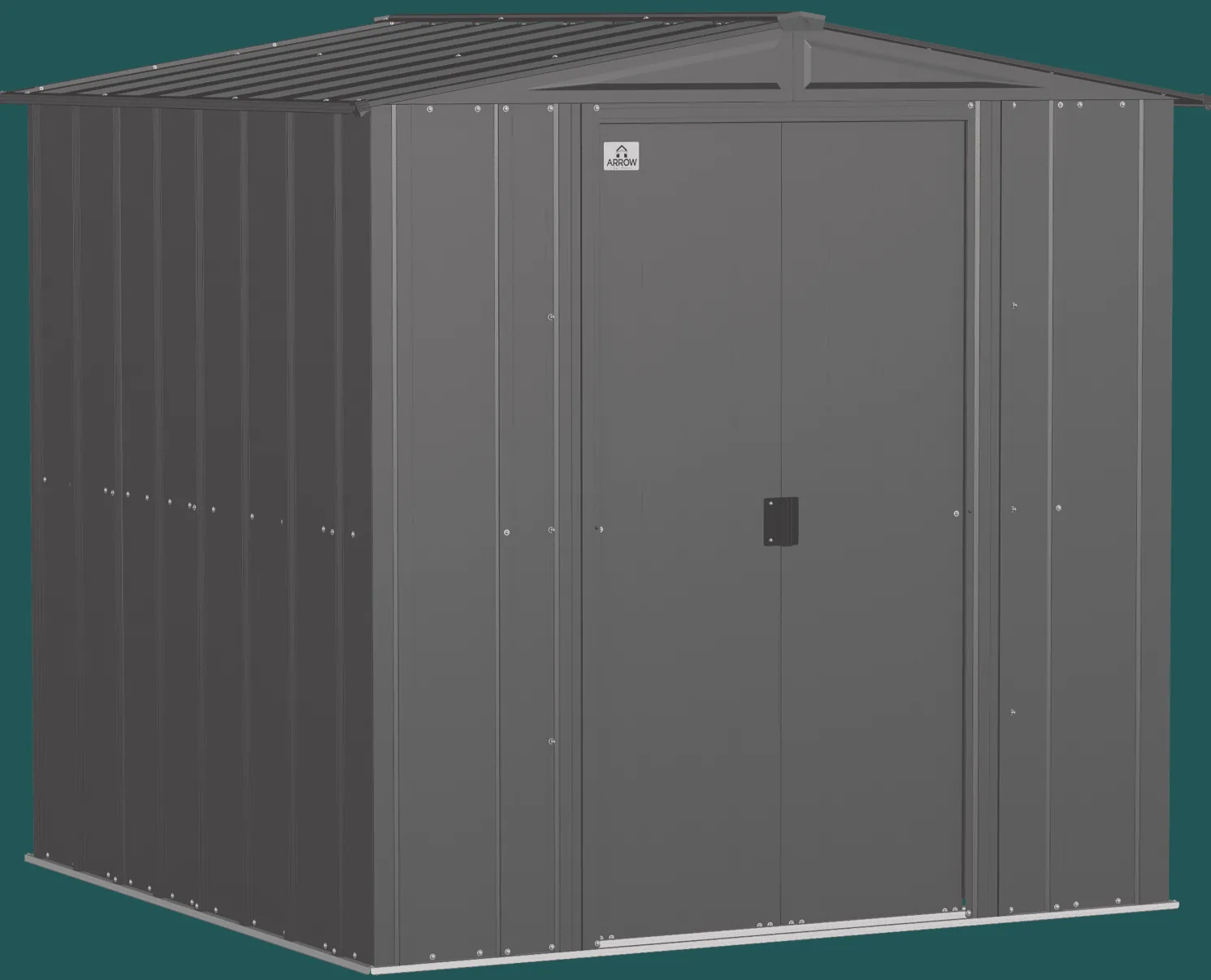 Arrow Classic Steel Storage Shed, 6X6, Charcoal