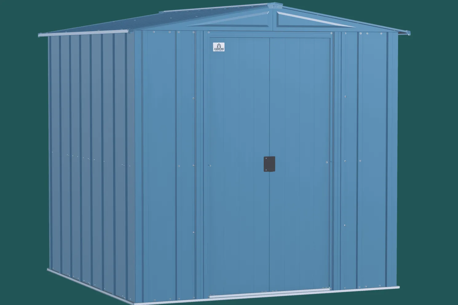 Arrow Classic Steel Storage Shed, 6X6, Blue Grey