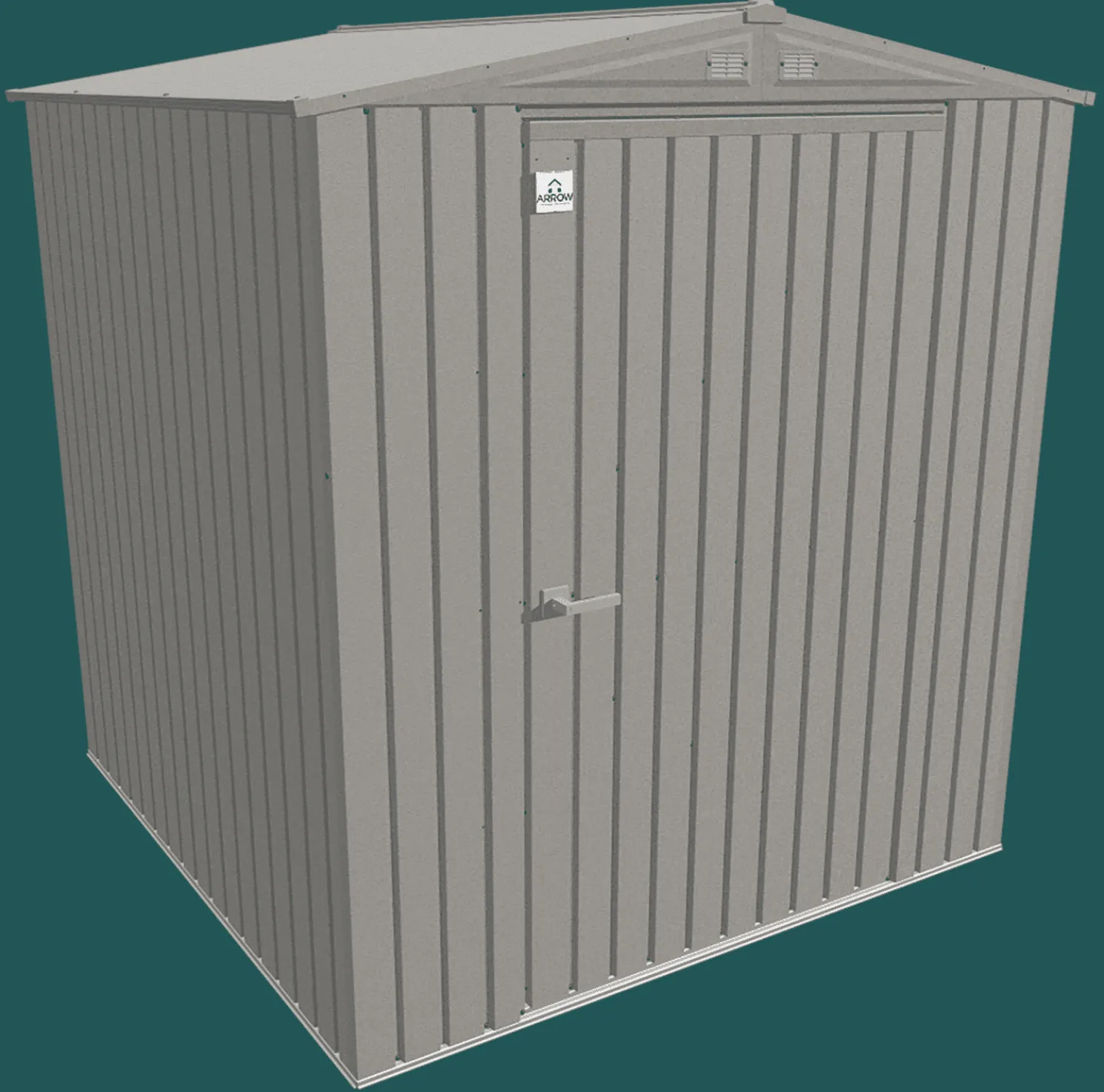 Arrow Elite 6 x 6 x 7 ft Cool Grey Steel Storage Shed