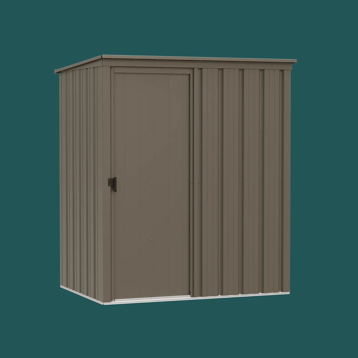 Arrow Essentials 5 x 3 x 6.2 ft Oswego Tea Steel Shed