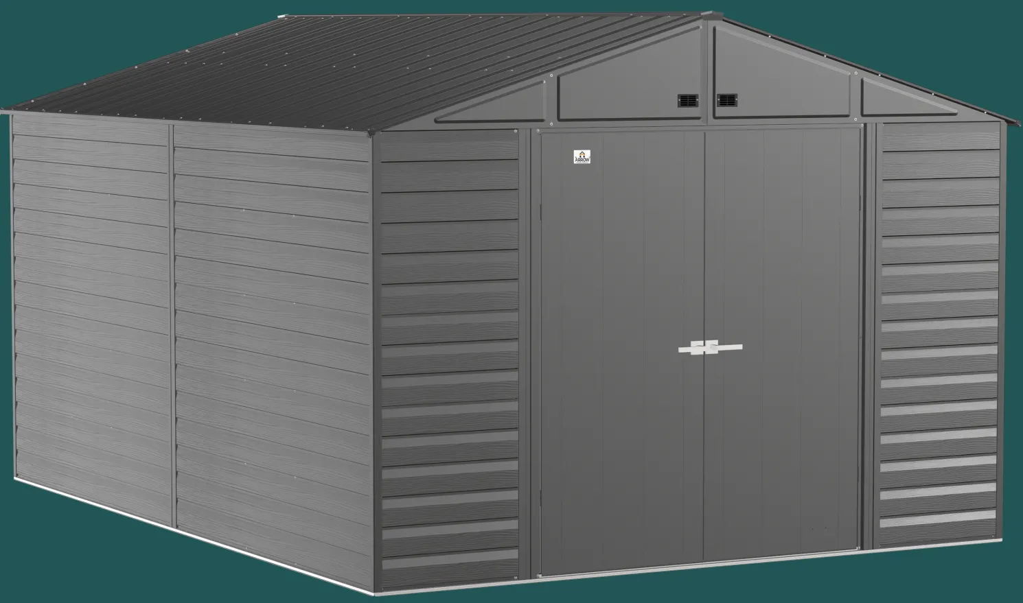 Arrow Select Steel Storage Shed, Peak, Charcoal
