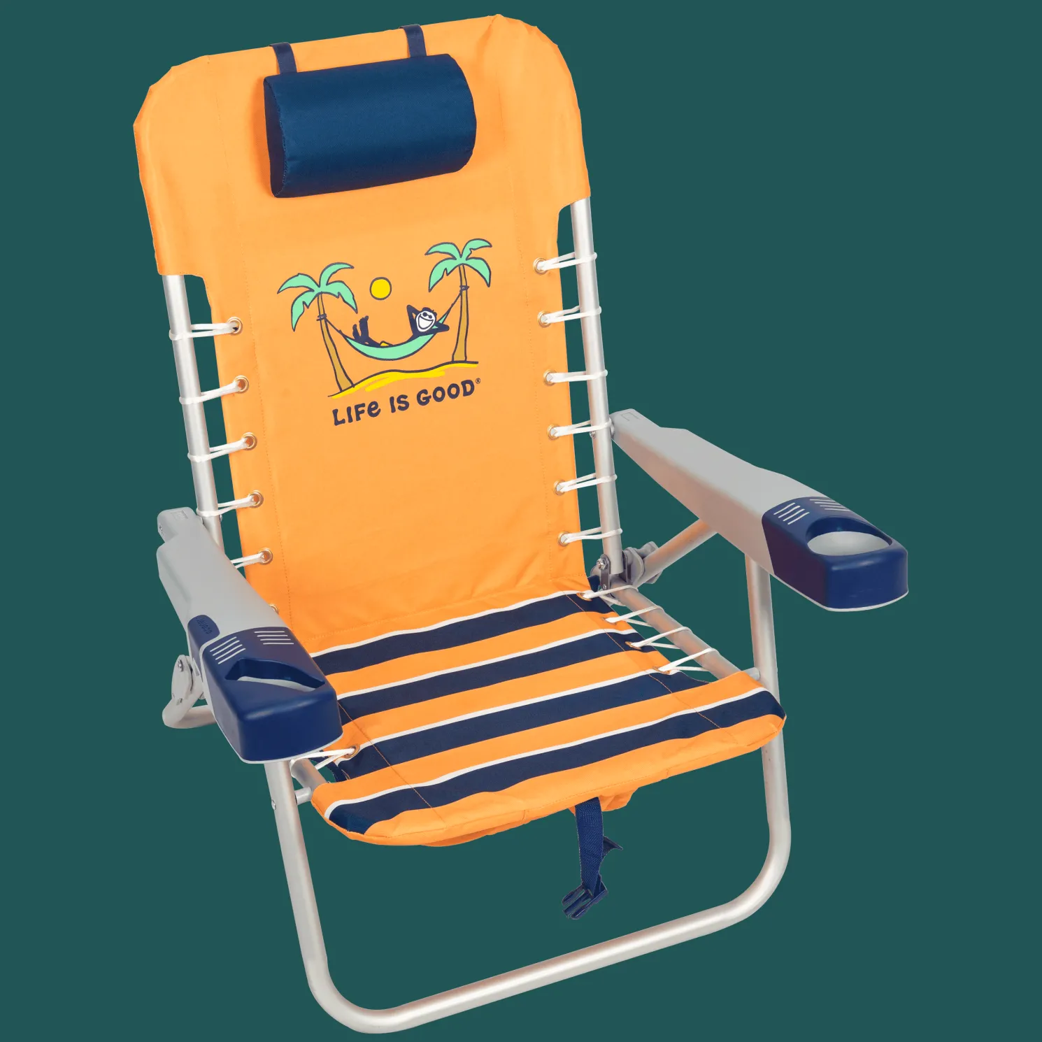 Life is Good® Canyon Orange Lace-up Backpack Beach Chair