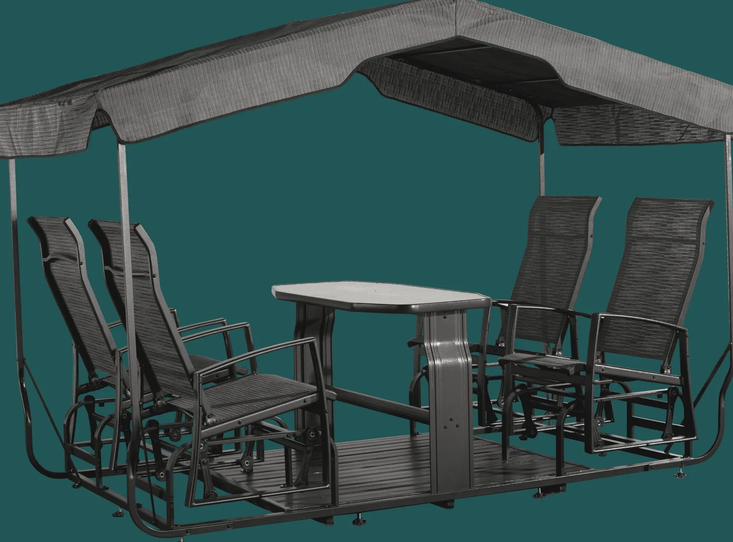 Sojag Houston 5 x 9 x 6 ft Charcoal 4-Seater Glider Swing